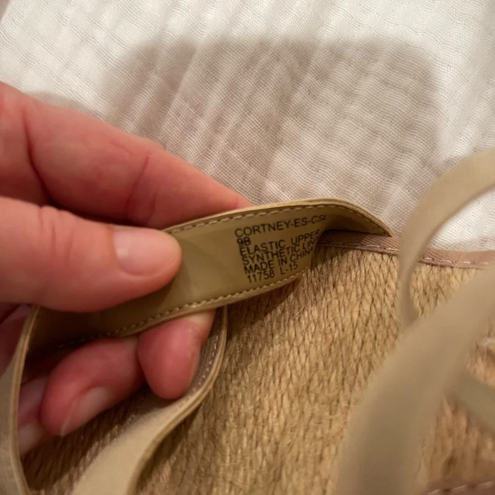 Ralph Lauren Beige Crisscross Espadrille Sandals